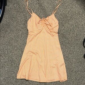 Hollister Orange Geometric Mini Dress